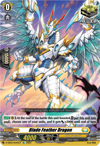(Re25) Cardfight Vanguard Festival Booster 2023 Single: Blade Feather Dragon [D Format]  Feature Rare
