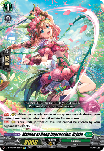 (Re28) Cardfight Vanguard Festival Booster 2023 Single: Maiden of Deep Impression, Urjula [D Format]  Feature Rare
