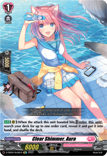 (Re36) Cardfight Vanguard Festival Booster 2023 Single: Clear Shimmer, Aura [D Format]  Feature Rare