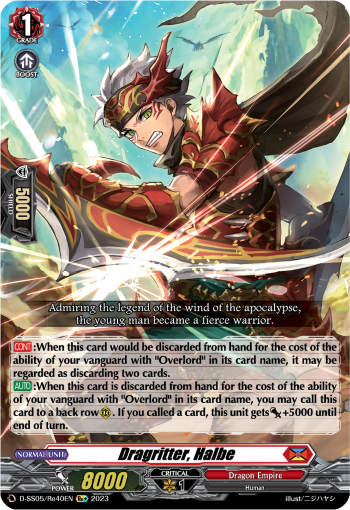 (Re40) Cardfight Vanguard Festival Booster 2023 Single: Dragritter, Halbe [D Format]  Feature Rare