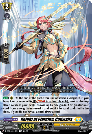 (008) Cardfight Vanguard Stand Up Deckset Gramgrace Single: Knight of Piercing, Cadwalla [D Format]  Trial Deck