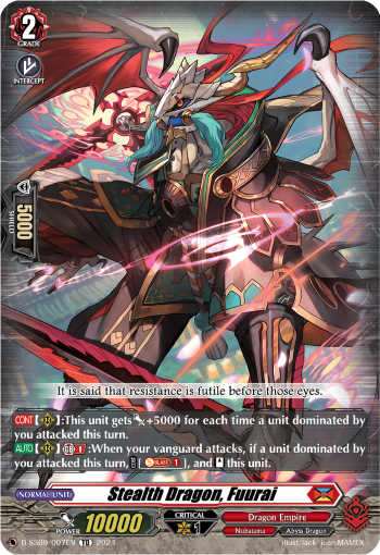 (007) Cardfight Vanguard Stride Deckset: Shiranui Single: Stealth Dragon, Fuurai [D-Format] (V.1 - Trial Deck)  Trial Deck