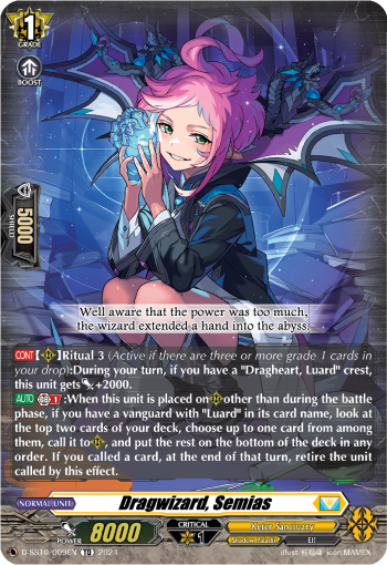 (009) Cardfight Vanguard Stride Deckset: Luard Single: Dragwizard, Semias [D-Format] (V.1 - Trial Deck)  Trial Deck