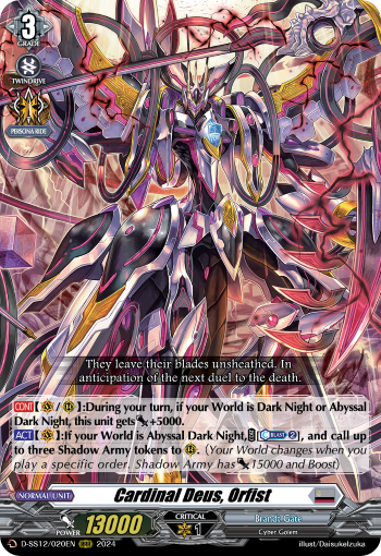 (020) Cardfight Vanguard Triple Drive Booster Single: Cardinal Deus, Orfist [D Format] (V.1 - Triple Rare)  Triple Rare