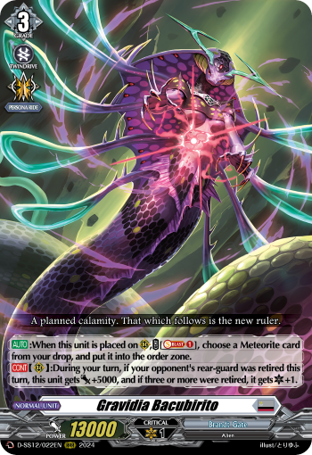(022) Cardfight Vanguard Triple Drive Booster Single: Gravidia Bacubirito [D Format]  Triple Rare