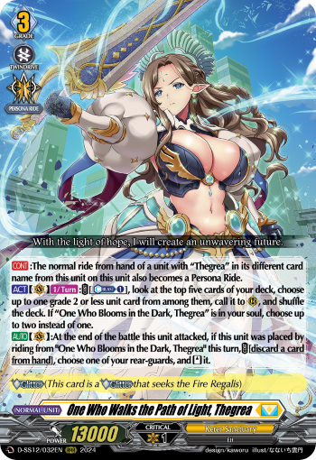 (032) Cardfight Vanguard Triple Drive Booster Single: One Who Walks the Path of Light, Thegrea [D Format]  Triple Rare