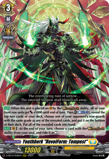 (035) Cardfight Vanguard Triple Drive Booster Single: Youthberk RevolForm: Tempest [D Format]  Triple Rare