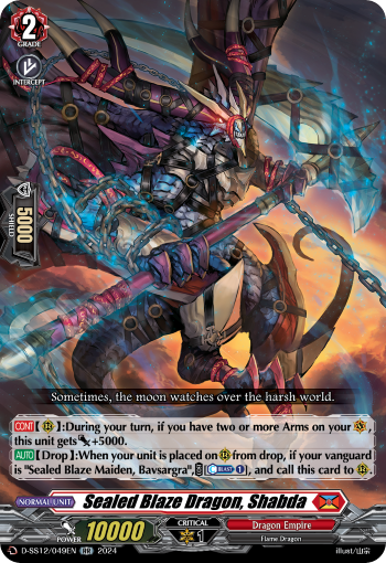 (049) Cardfight Vanguard Triple Drive Booster Single: Sealed Blaze Dragon, Shabda [D Format]  Double Rare