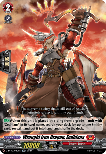 (050) Cardfight Vanguard Triple Drive Booster Single: Wrought Iron Dragon, Zedhlans [D-Format]  Double Rare