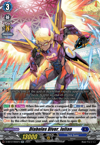 (055) Cardfight Vanguard Triple Drive Booster Single: Diabolos Diver, Julian [D Format]  Double Rare