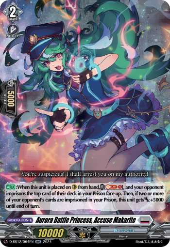 (064) Cardfight Vanguard Triple Drive Booster Single: Aurora Battle Princess, Accuse Makarite [D Format]  Double Rare