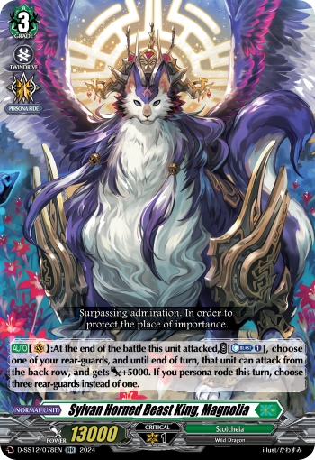 (078) Cardfight Vanguard Triple Drive Booster Single: Sylvan Horned Beast King, Magnolia [D Format] (V.1 - Double Rare)  Double Rare