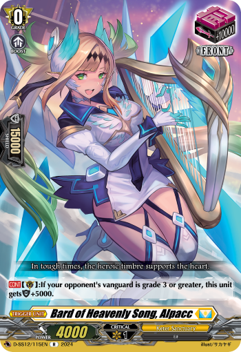 (115) Cardfight Vanguard Triple Drive Booster Single: Bard of Heavenly Song, Alpacc [D Format]  Rare
