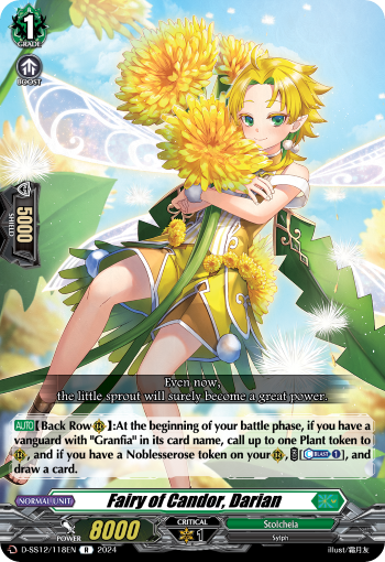 (118) Cardfight Vanguard Triple Drive Booster Single: Fairy of Candor, Darian [D Format]  Rare
