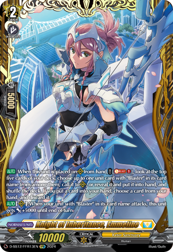 (FFR13) Cardfight Vanguard Triple Drive Booster Single: Knight of Inheritance, Emmeline [D Format] (V.2 - Double Frame Rare)  Double Frame Rare