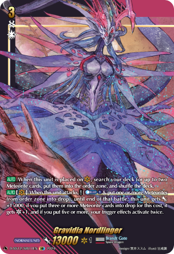 (SIR11) Cardfight Vanguard Triple Drive Booster Single: Gravidia Nordlinger [D Format] (V.3 - Feature Rare)  Feature Rare