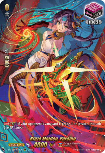 (SIR18) Cardfight Vanguard Triple Drive Booster Single: Blaze Maiden, Parama [D Format] (V.2 - Feature Rare)  Feature Rare
