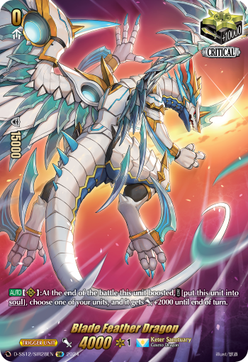 (SIR28) Cardfight Vanguard Triple Drive Booster Single: Blade Feather Dragon [D Format] (V.2 - Feature Rare)  Feature Rare