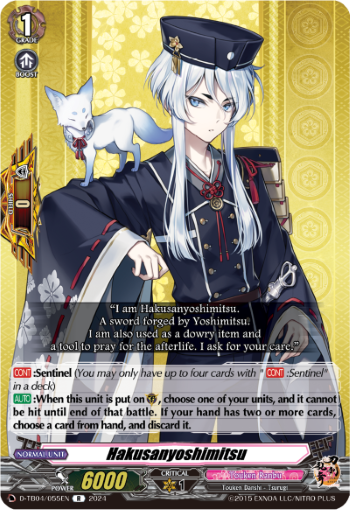 (055) Cardfight Vanguard Touken Ranbu ONLINE 2023 Single: Hakusanyoshimitsu [D Format]  Rare