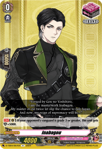 (057) Cardfight Vanguard Touken Ranbu ONLINE 2023 Single: Inabagou [D-Format] (V.1 - Rare)  Rare
