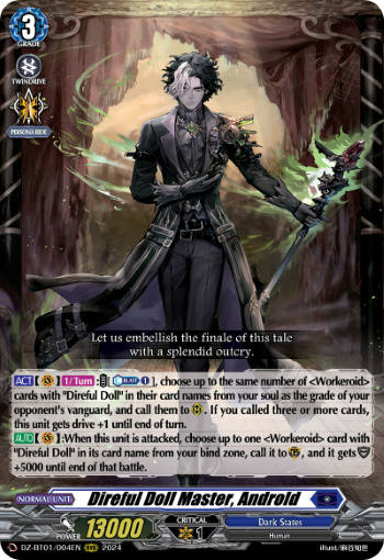 (004) Cardfight Vanguard Fated Clash Single: Direful Doll Master, Androld [D-Format] (V.1 - Triple Rare)  Triple Rare