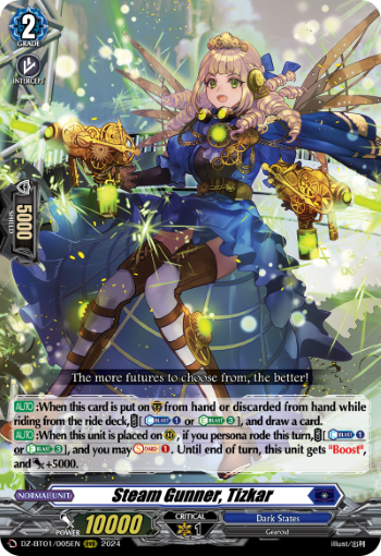 (005) Cardfight Vanguard Fated Clash Single: Steam Gunner, Tizkar [D-Format] (V.1 - Triple Rare)  Triple Rare