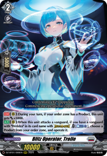 (009) Cardfight Vanguard Fated Clash Single: Blitz Operator, Trolle [D-Format] (V.1 - Triple Rare)  Triple Rare