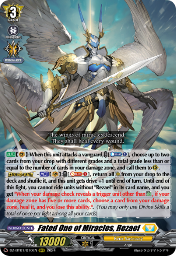 (010) Cardfight Vanguard Fated Clash Single: Fated One of Miracles, Rezael [D-Format] (V.1 - Triple Rare)  Triple Rare