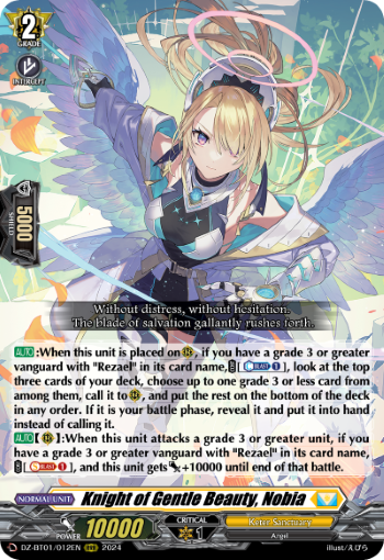 (012) Cardfight Vanguard Fated Clash Single: Knight of Gentle Beauty, Nobia [D-Format] (V.1 - Triple Rare)  Triple Rare
