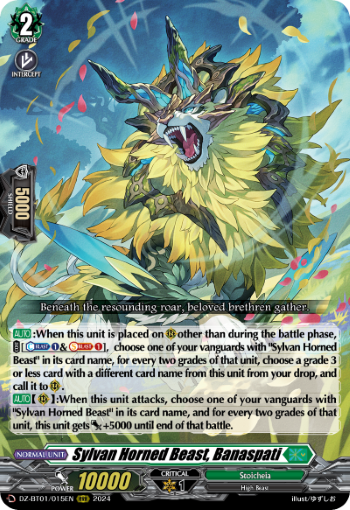 (015) Cardfight Vanguard Fated Clash Single: Sylvan Horned Beast, Banaspati [D-Format] (V.1 - Triple Rare)  Triple Rare