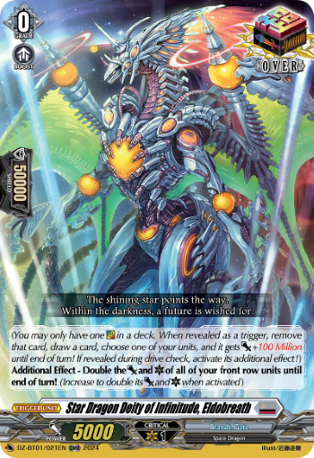 (021) Cardfight Vanguard Fated Clash Single: Star Dragon Deity of Infinitude, Eldobreath [D Format]  Over RR