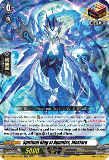 (026) Cardfight Vanguard Fated Clash Single: Spiritual King of Aquatics, Idosfaro [D-Format]  Over RR
