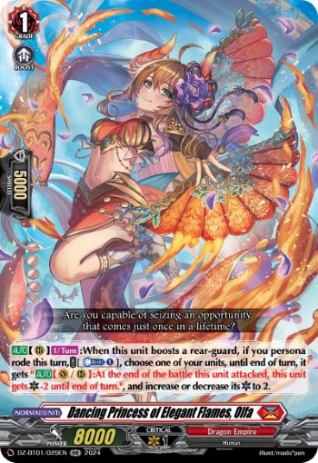 (029) Cardfight Vanguard Fated Clash Single: Dancing Princess of Elegant Flames, Olfa [D-Format] (V.1 - Double Rare)  Double Rare