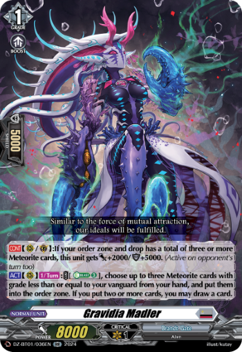 (036) Cardfight Vanguard Fated Clash Single: Gravidia Madler [D-Format] (V.1 - Double Rare)  Double Rare