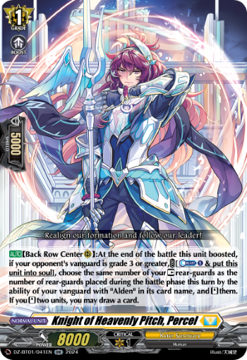 (041) Cardfight Vanguard Fated Clash Single: Knight of Heavenly Pitch, Percel [D-Format] (V.1 - Double Rare)  Double Rare