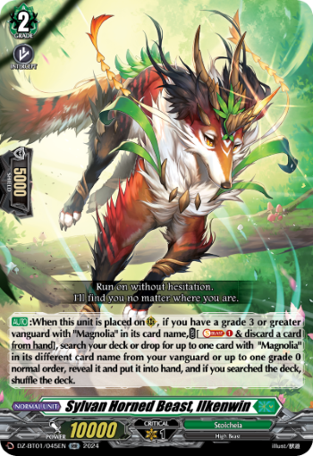 (045) Cardfight Vanguard Fated Clash Single: Sylvan Horned Beast, Ilkenwin [D-Format] (V.1 - Double Rare)  Double Rare