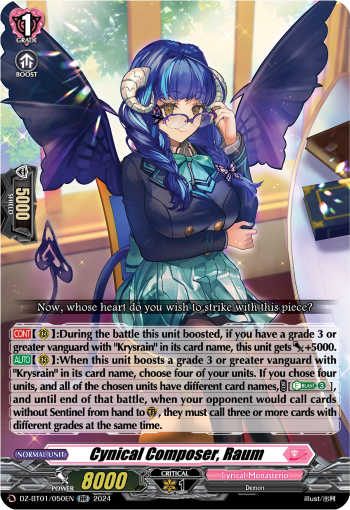 (050) Cardfight Vanguard Fated Clash Single: Cynical Composer, Raum [D-Format] (V.1 - Double Rare)  Double Rare
