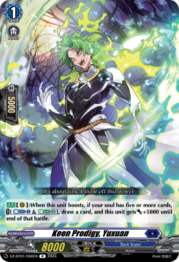 (056) Cardfight Vanguard Fated Clash Single: Keen Prodigy, Yuxuan [D-Format] (V.1 - Rare)  Rare
