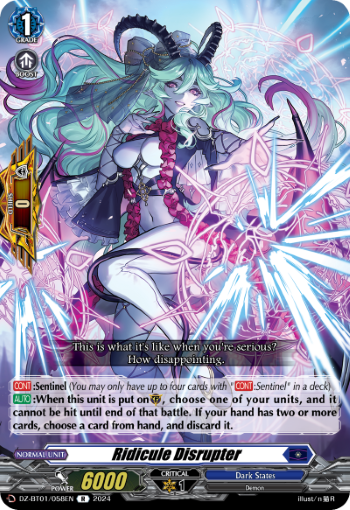 (058) Cardfight Vanguard Fated Clash Single: Ridicule Disrupter [D-Format] (V.1 - Rare)  Rare