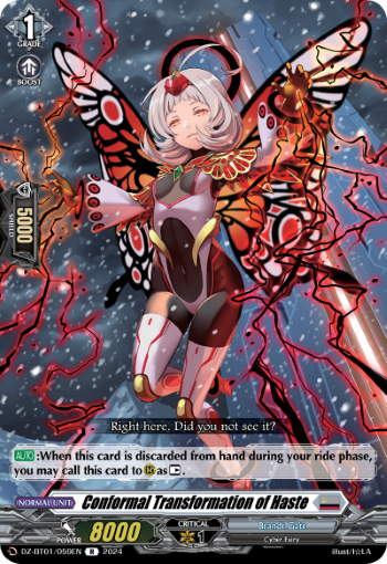 (059) Cardfight Vanguard Fated Clash Single: Conformal Transformation of Haste [D-Format] (V.1 - Rare)  Rare