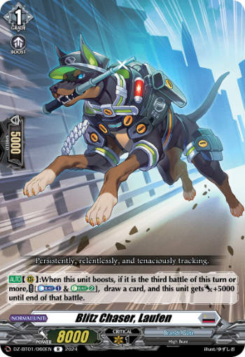 (060) Cardfight Vanguard Fated Clash Single: Blitz Chaser, Laufen [D-Format] (V.1 - Rare)  Rare