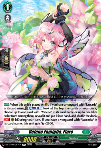 (067) Cardfight Vanguard Fated Clash Single: Veleno Famiglia, Fiore [D-Format] (V.1 - Rare)  Rare