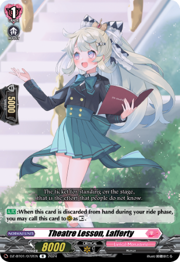 (072) Cardfight Vanguard Fated Clash Single: Theatre Lesson, Lafferty [D-Format] (V.1 - Rare)  Rare
