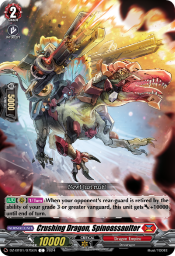 (075) Cardfight Vanguard Fated Clash Single: Crushing Dragon, Spinoassaulter [D-Format]  Common