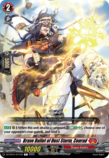 (077) Cardfight Vanguard Fated Clash Single: Brave Bullet of Dust Storm, Conrad [D-Format]  Common