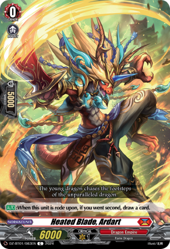 (083) Cardfight Vanguard Fated Clash Single: Heated Blade, Ardart [D-Format]  Common