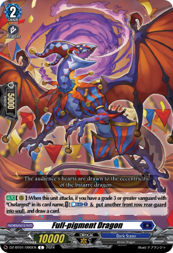 (090) Cardfight Vanguard Fated Clash Single: Full-pigment Dragon [D-Format]  Common