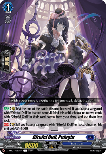 (092) Cardfight Vanguard Fated Clash Single: Direful Doll, Pelagia [D-Format]  Common