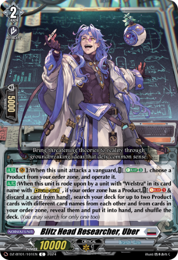 (101) Cardfight Vanguard Fated Clash Single: Blitz Head Researcher, Uber [D-Format]  Common