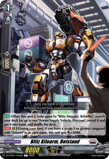 (103) Cardfight Vanguard Fated Clash Single: Blitz Kiloarm, Beistand [D-Format]  Common
